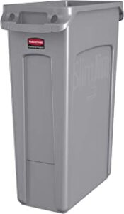 Rubbermaid 3540-60 Slim Jim 87.1 L Rectangular Gris - Cubo de basura (87.1 L, Rectangular, Gris, 279 mm, 559 mm, 762 mm)